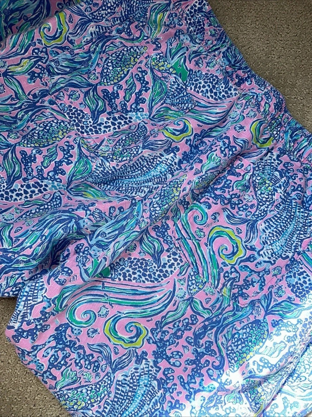 EUC! Lilly Pulitzer "we mermaid it" linen pants - Picture 4 of 6